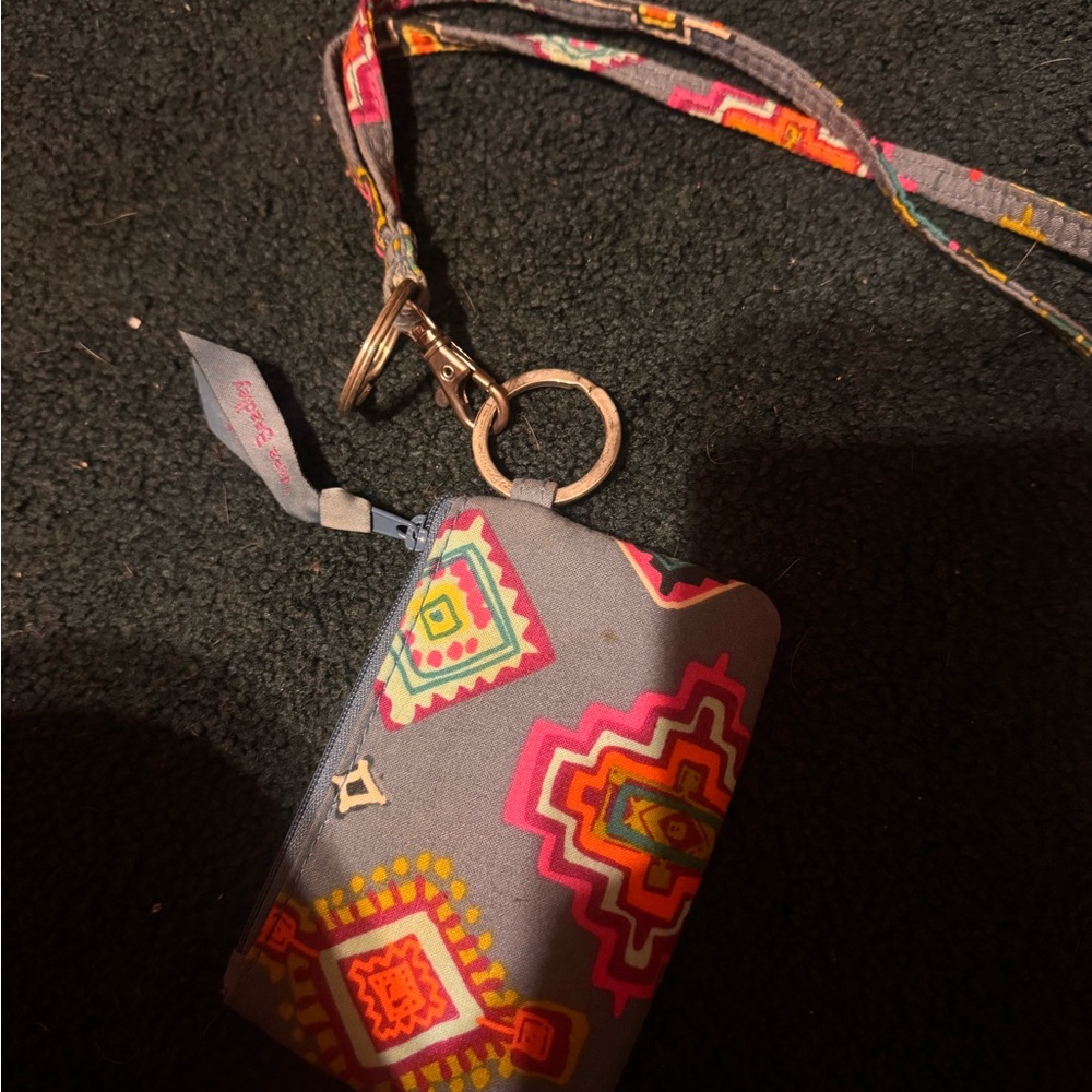 Vera Bradley wallet and lanyard
